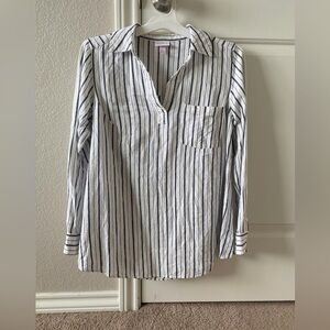 Isabel Maternity by Ingrid & Isabel Gray and White Striped Top